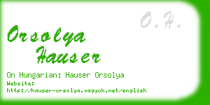 orsolya hauser business card